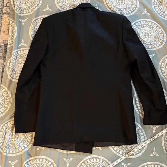 Black Tuxedo Jacket Satin Lapels Double-Breasted. Like New. Size see pics - Picture 9 of 9